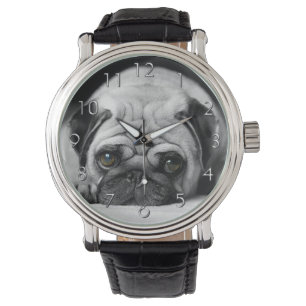 Sad Pug Horloge