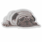 Sad Pug Sticker (Voorkant)