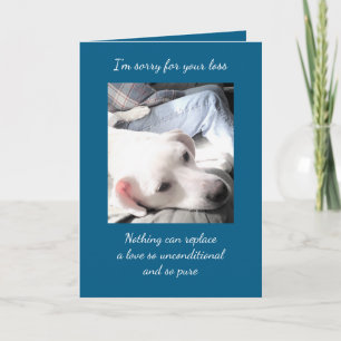 Sad Puppy Dog met papa Sorry voor het verlies van Kaart