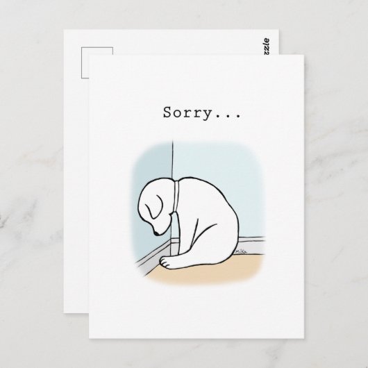 Sad Puppy Het spijt me dat ik me vergeef Briefkaart (Voorkant / Achterkant)