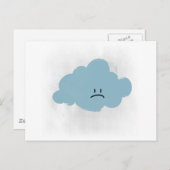 Sad Rain Cloud Briefkaart (Voorkant / Achterkant)