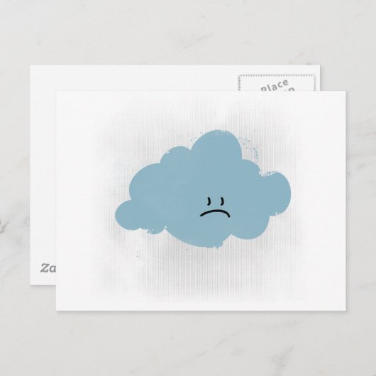Sad Rain Cloud Briefkaart (Voorkant / Achterkant)