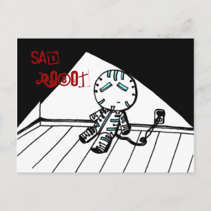 Sad Robot Briefkaart