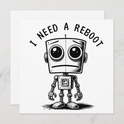 Sad Robot – Ik heb een reboot nodig (Voorkant / Achterkant)