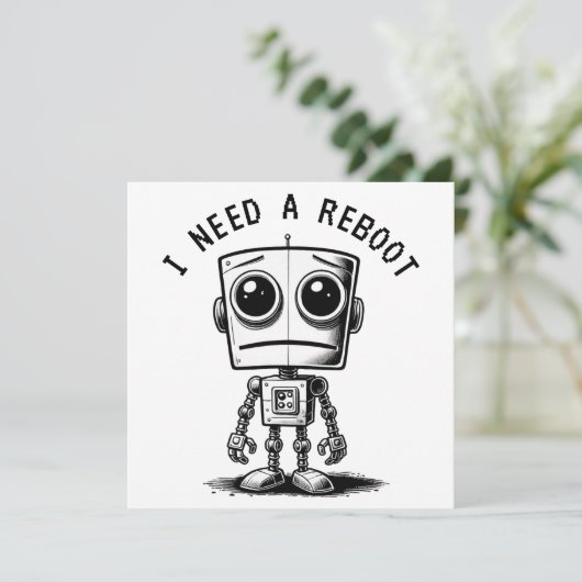 Sad Robot – Ik heb een reboot nodig (Staand voorkant)