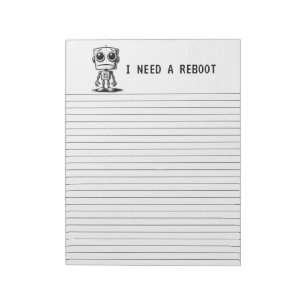 Sad Robot – Ik heb een reboot nodig Notitieblok