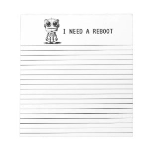 Sad Robot – Ik heb een reboot nodig Notitieblok