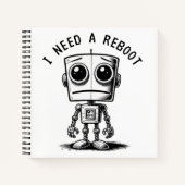 Sad Robot – Ik heb een reboot nodig Notitieboek (Voorkant)