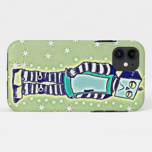 Sad Robot iPhone Case (Achterkant (horizontaal))