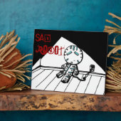 Sad Robot Plaque Fotoplaat (Zijkant)