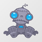 Sad Robot Raamsticker (Vel)