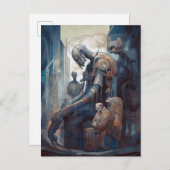 Sad Robot Science Fiction Art Briefkaart (Voorkant / Achterkant)