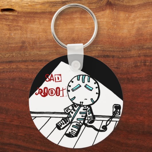 Sad Robot Sleutelhanger (Voorkant)