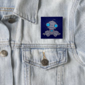 Sad Robot Vierkante Button 5,1 Cm (In situ)