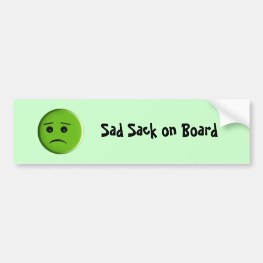Sad Sack on Board Bumpersticker (Voorkant)
