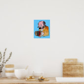 Sad Sam Clown Print (Keuken)