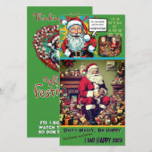 Sad Santa Festivates (vanaf 1 persoon) Flat Kaart (Voorkant / Achterkant)