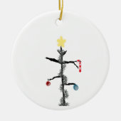Sad Spindly kerstboomversiering Keramisch Ornament (Voorkant)