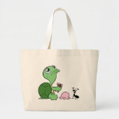 Sad Turtle Happy Ant Grote Tote Bag (Voorkant)