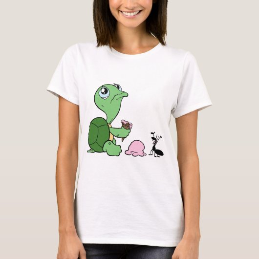 Sad Turtle Happy Ant T-shirt (Voorkant)