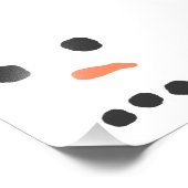 Sad Unhappy Snowman Face Bah Humbug Foto Afdruk (Hoek)