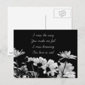 Sad Vermist Je gebroken liefdesgedicht Briefkaart (Voorkant / Achterkant)