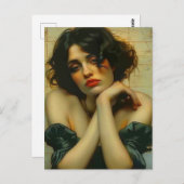 Sad Vrouw met haar handen op haar gezicht Mixed Me Briefkaart (Voorkant / Achterkant)