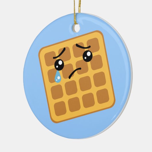 Sad Waffle Keramisch Ornament (Links)