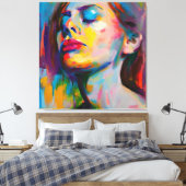 Sad women  canvas afdruk (Insitu (Slaapkamer))