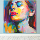 Sad women  canvas afdruk (Insitu (Houten vloer))