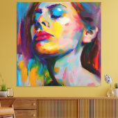 Sad women  canvas afdruk (Insitu (Woonkamer))