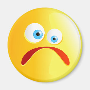 Sad Yellow Smilie Magneet