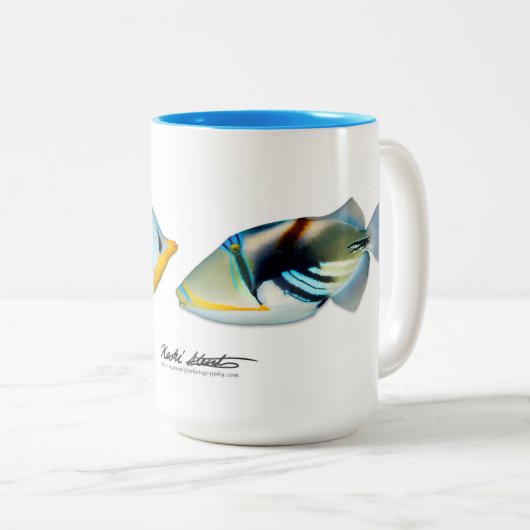 Saddle Beurre et lagune Tasse de triggerfish (Devant droit)