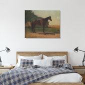 "Saddle Horse in Boerderij Yard" van Winslow Homer Canvas Afdruk (Insitu (Slaapkamer))