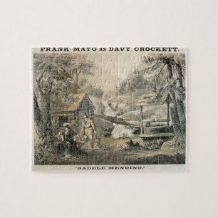 "Saddle Mending", Poster voor "Davy Crockett"-star Legpuzzel