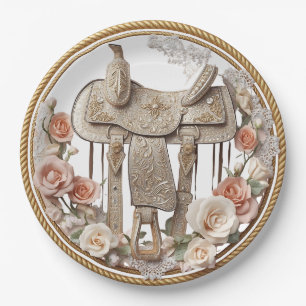 Saddle & Sparkle – Assiettes en papier pour mariag