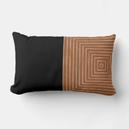 Saddle Tan Black White Squares Kussen