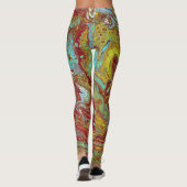 Saddle Up 1 Leggings Abstraits bleus (Dos)