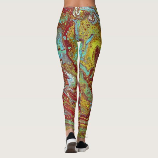 Saddle Up 1 Leggings Abstraits bleus (Dos)