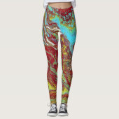 Saddle Up 1 Leggings Abstraits bleus (Devant)