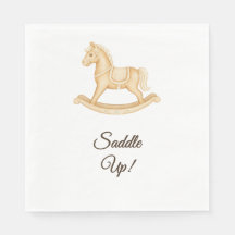 "Saddle Up" Boho Western Baby shower servet