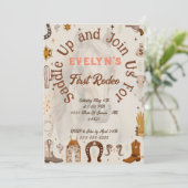 Saddle Up Country Western Verjaardag Kaart (Staand voorkant)