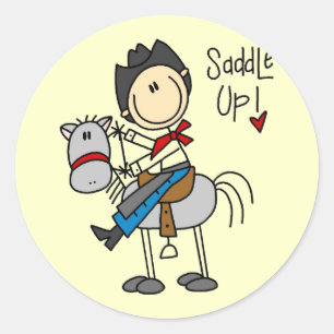 Saddle Up Cowboy Tshirts en geschenken Ronde Sticker