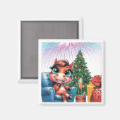 Saddle Up for Magic! Fun Horse Designs for New Yea Magneet (Voorkant / Achterkant)