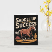 Saddle Up For Success Western Motivation  Kaart (Gele Bloem)