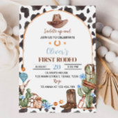 Saddle Up Highland Cowboy 1e verjaardag uitnodigin Kaart