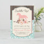 Saddle Up Western Baby Shower Invitations (Debout devant)