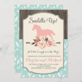 Saddle Up Western Baby Shower Invitations (Devant / Derrière)