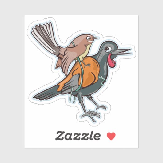 Saddleback en fantail sticker (Vel)