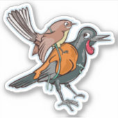 Saddleback en fantail sticker (Voorkant)